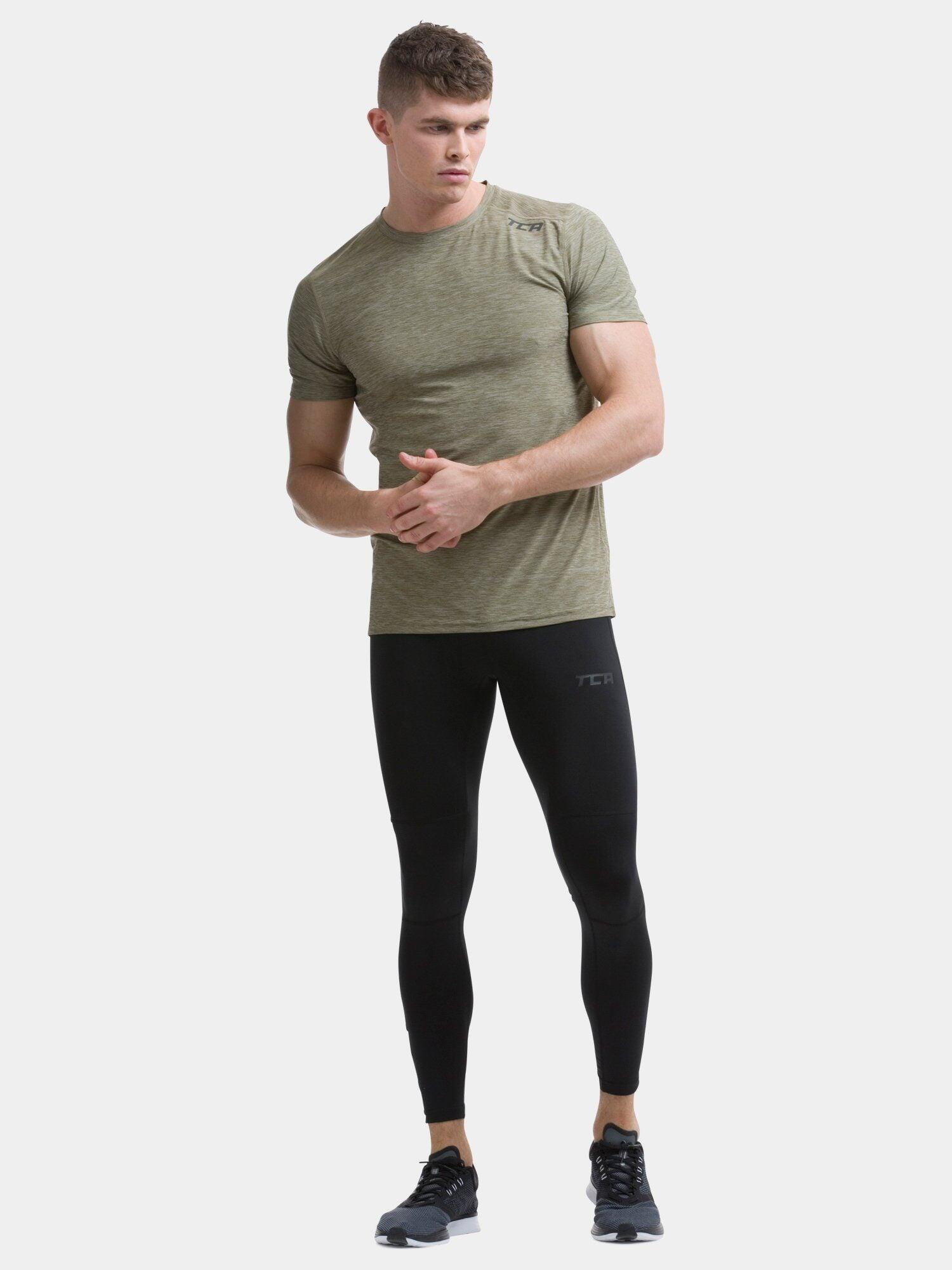 Men’s Galaxy 4D-Stretch Running Gym T-Shirt - Khaki 3/6