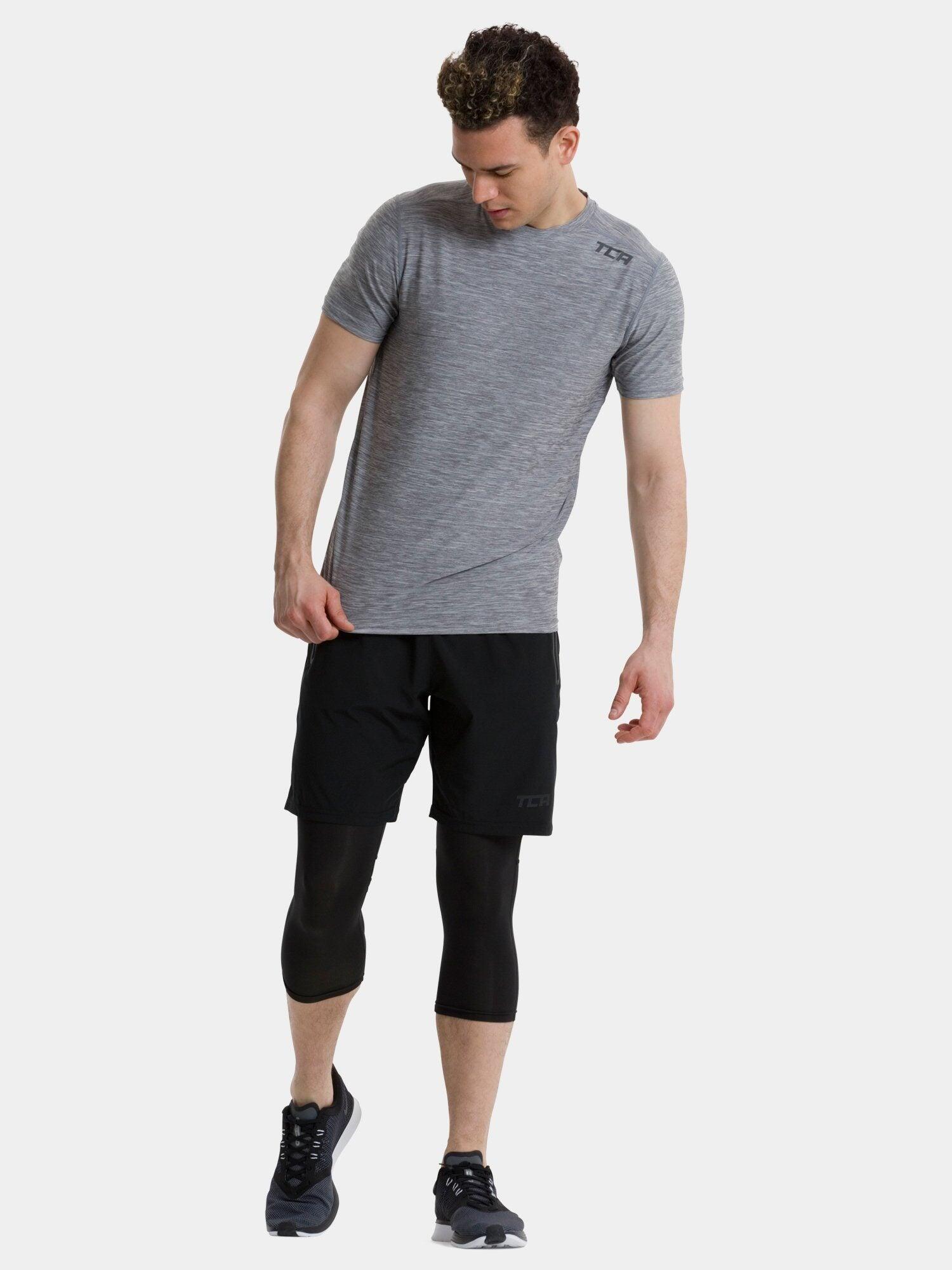 Men’s Galaxy 4D-Stretch Running Gym T-Shirt - Cool Grey 3/6