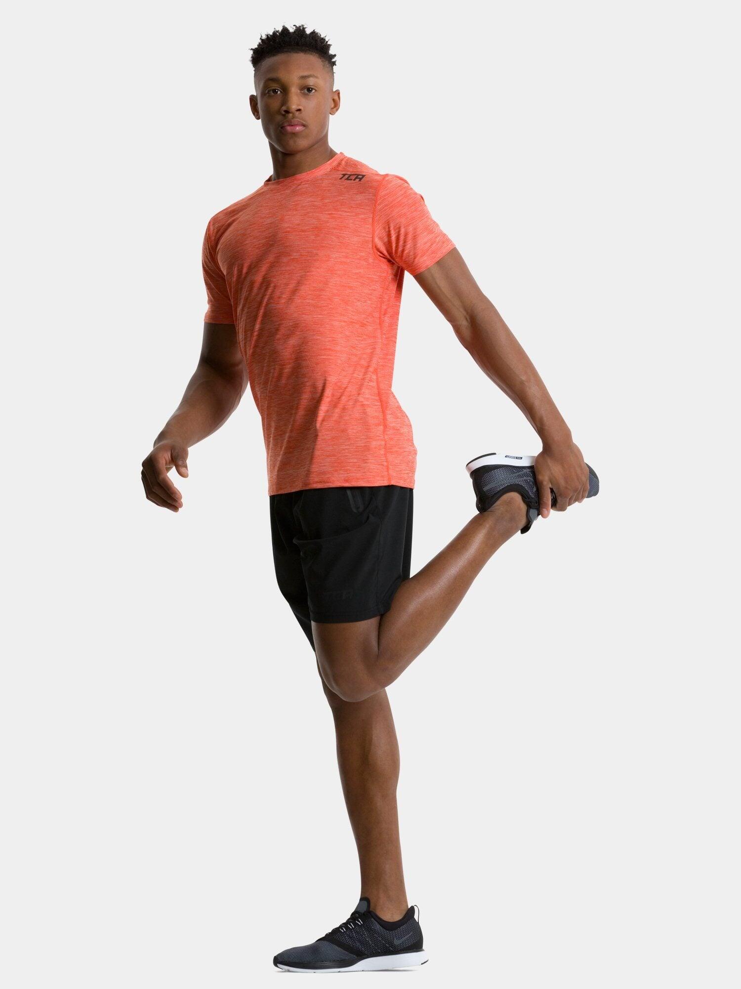 Men’s Galaxy 4D-Stretch Running Gym T-Shirt - Tangerine 3/6