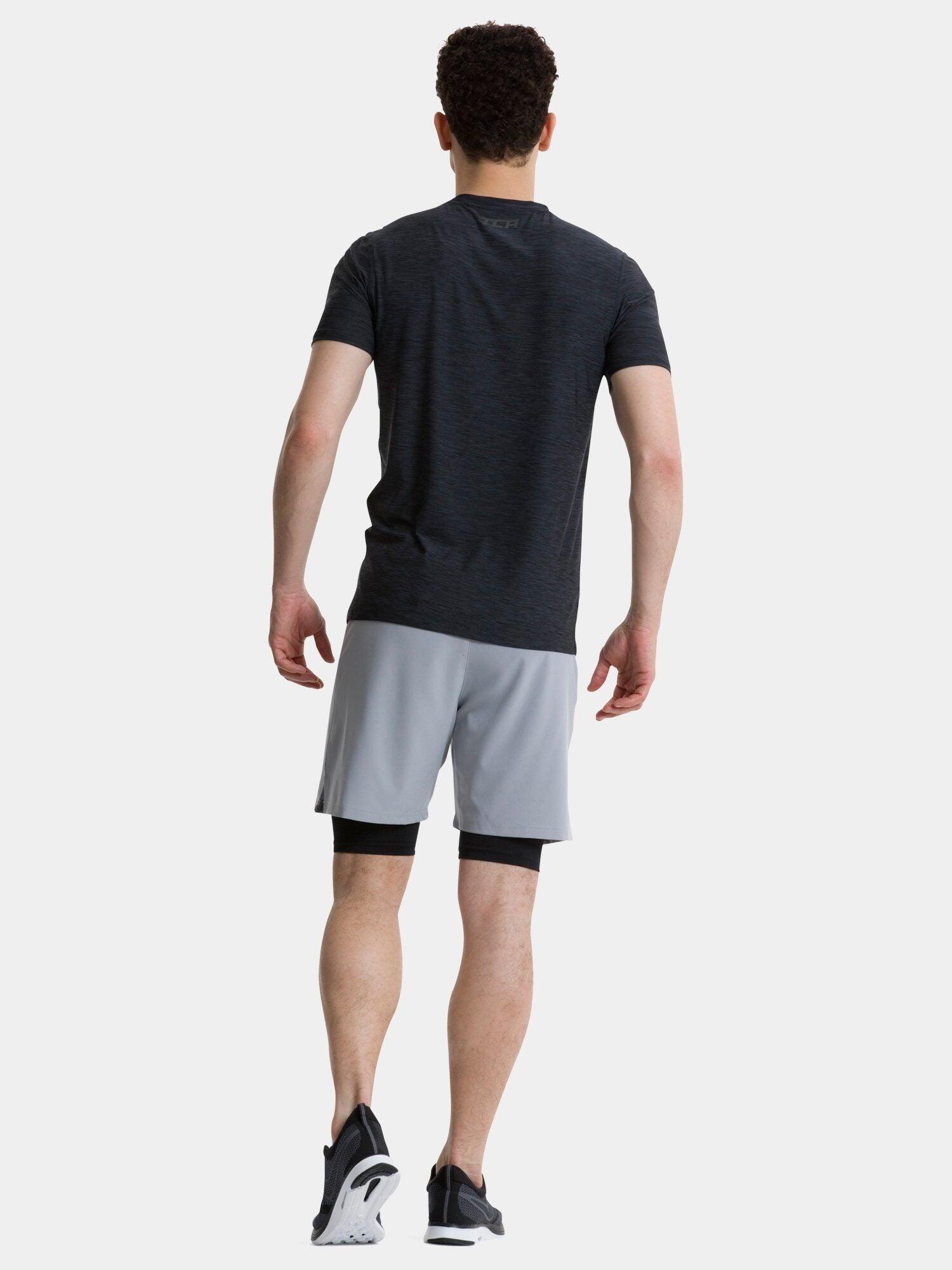 Men’s Galaxy 4D-Stretch Running Gym T-Shirt - Black Marl 3/6