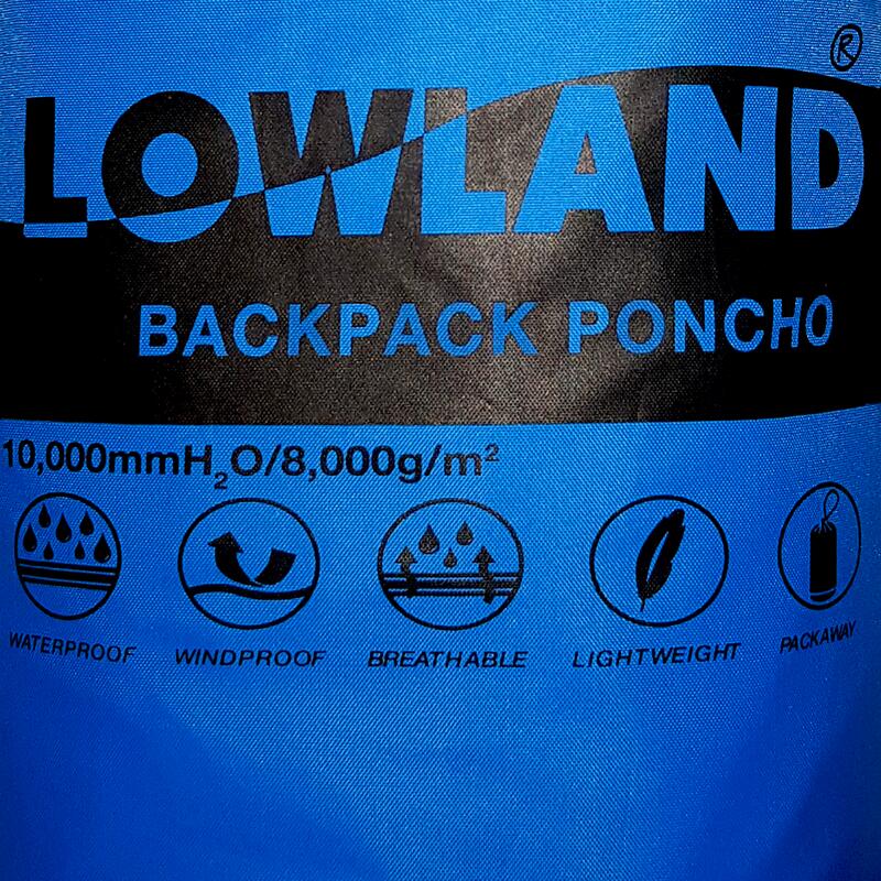 Poncho de mochila LOWLAND - 100% à prova de água (10.000mm)