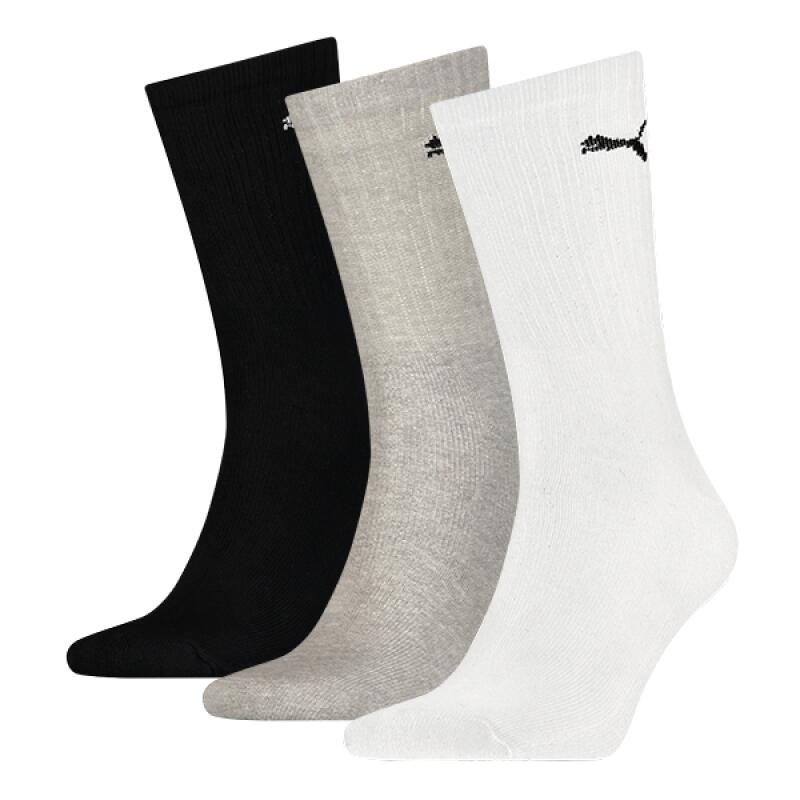 PUMA Crew-Socken Unisex Schwarz/Grau/Weiss (6er-Pack)