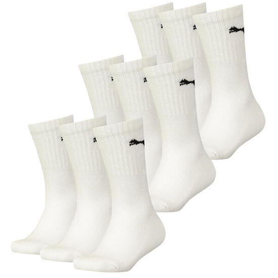 Chaussettes courtes unisexes PUMA Blanc (lot de 9 paires)