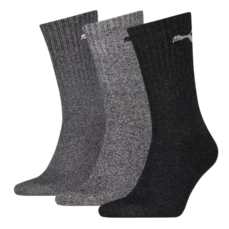 Chaussettes courtes unisexes PUMA Anthracite/Gris (lot de 9 paires)