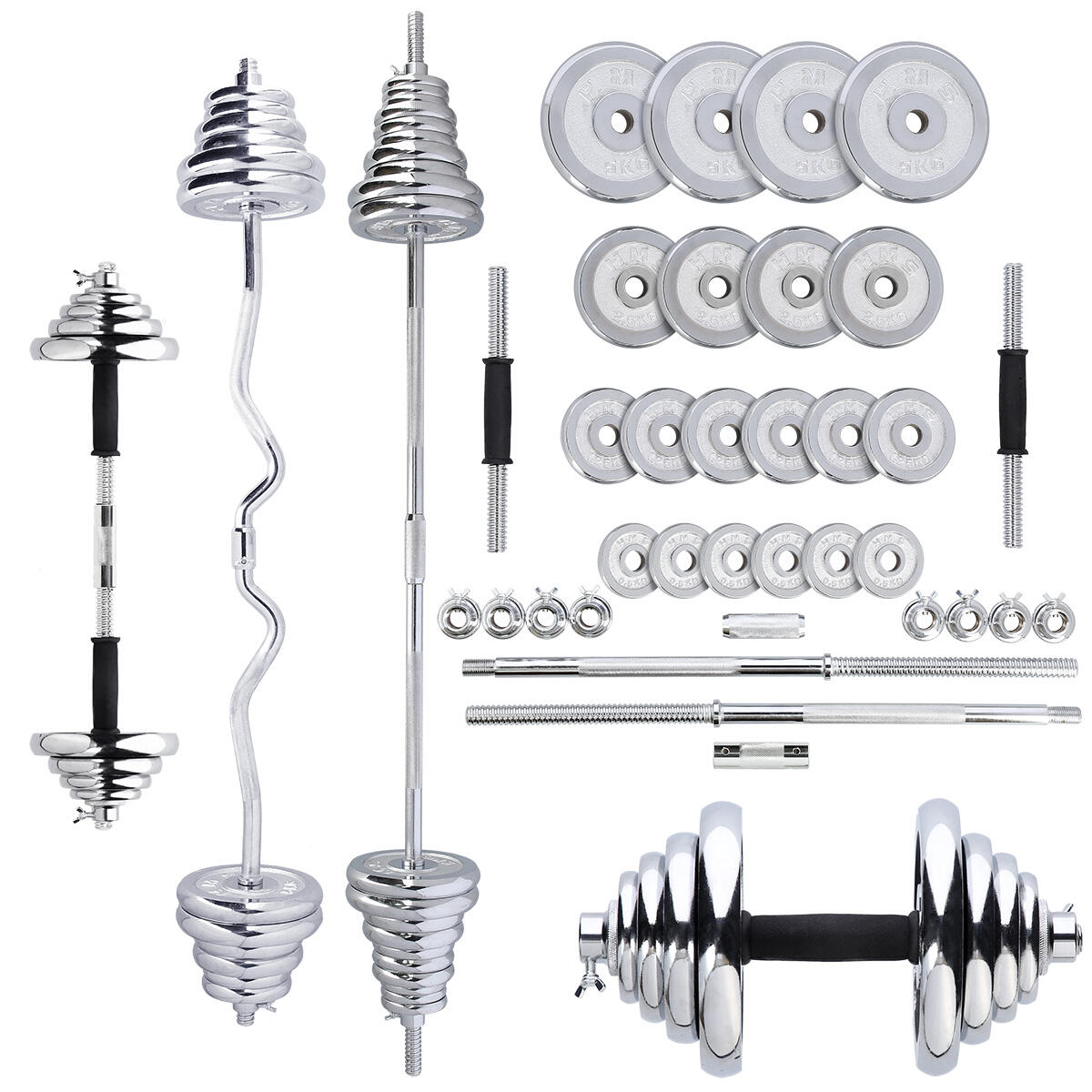 HMS Činkový set v kufru HMS STC55 55 kg chrom