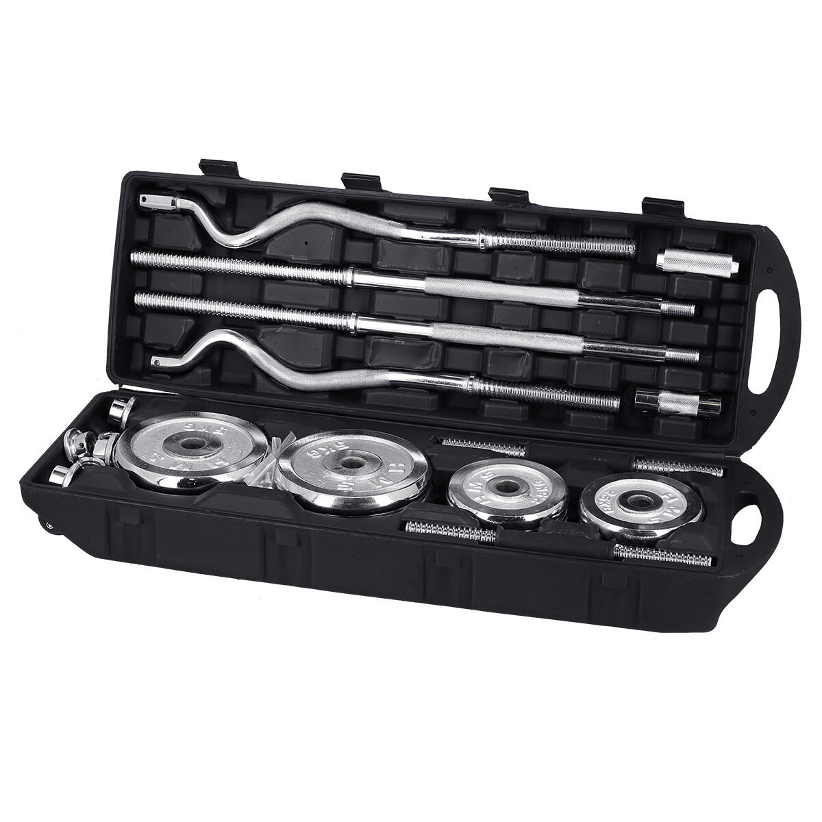 Set d'Haltères et de Dumbbells Réglables avec Valise de Rangement - 55 kg 4/7