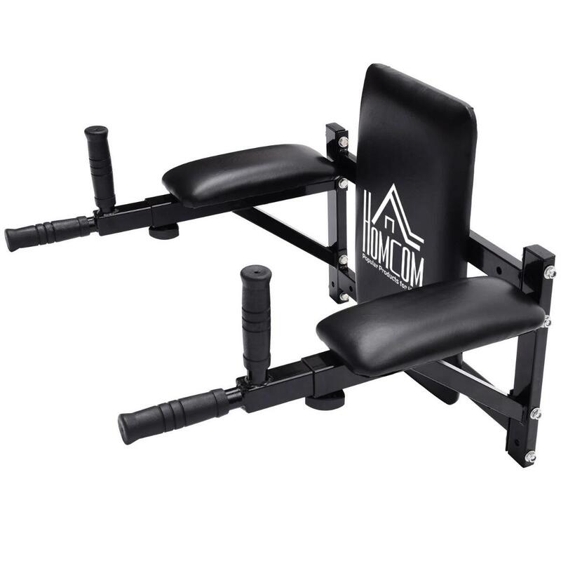 Barra de dominada HOMCOM negro con brazos ajustables 70x48x53-63cm
