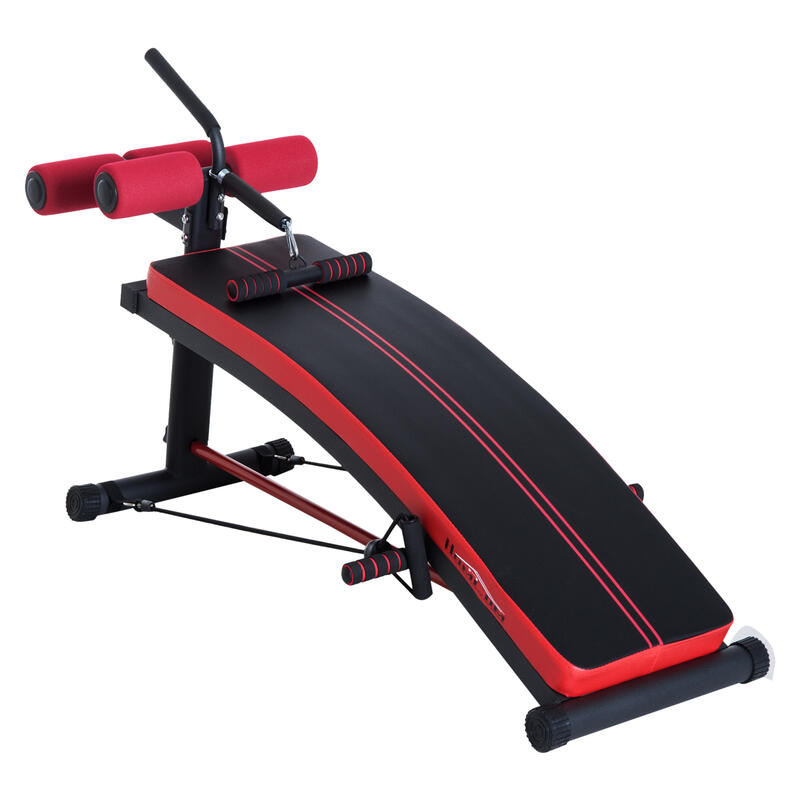 Banco de musculación HOMCOM negro 139x58x81 cm acero pvc eva