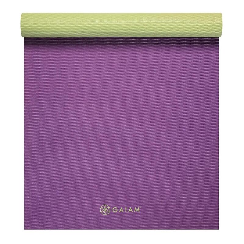 Gaiam 2-Color Yoga Mat - 4 mm - Grape Cluster