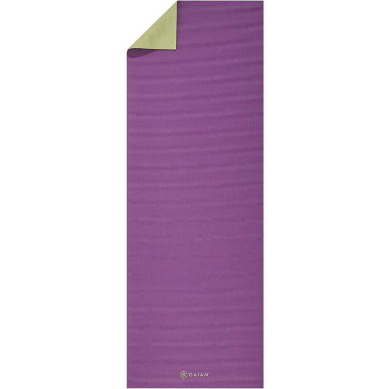 Gaiam 2-Color Yoga Mat - 4 mm - Grape Cluster