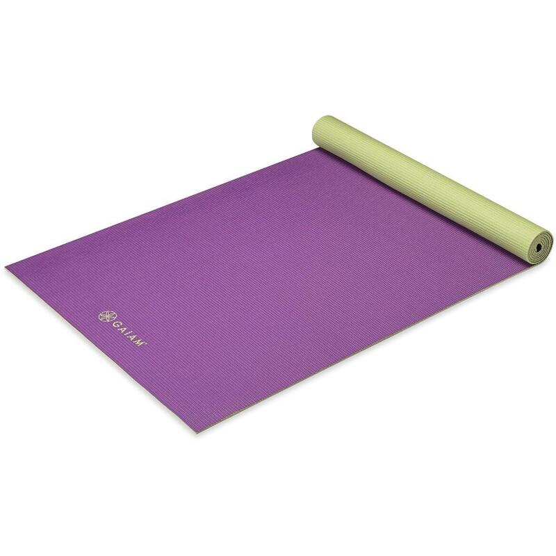 Gaiam 2-Color Yoga Mat - 4 mm - Grape Cluster