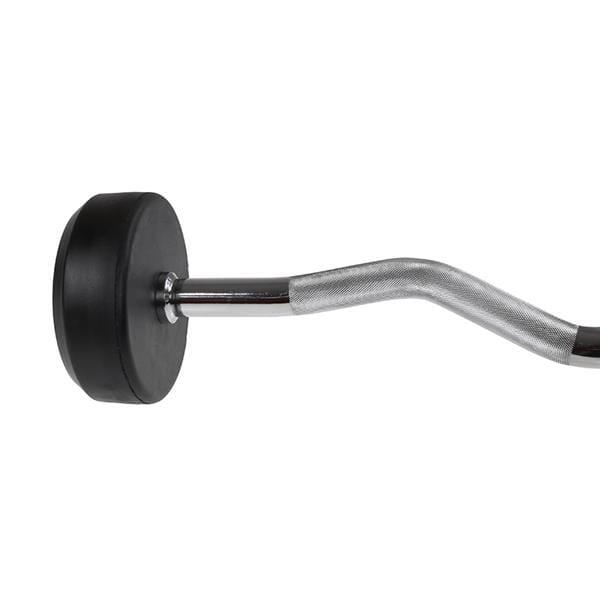 Barre d'haltère curl avec poids fixe et revêtement en caoutchouc gsl HMS 4/7