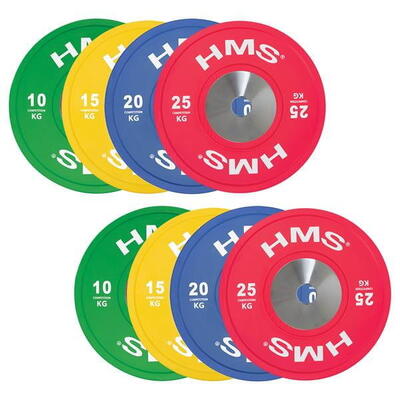 Set mit olympischen bumper-hantelscheiben HMS TBR PROFI SET