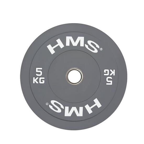 Disque Bumper - Disque Olympique - 5 kg - Gris