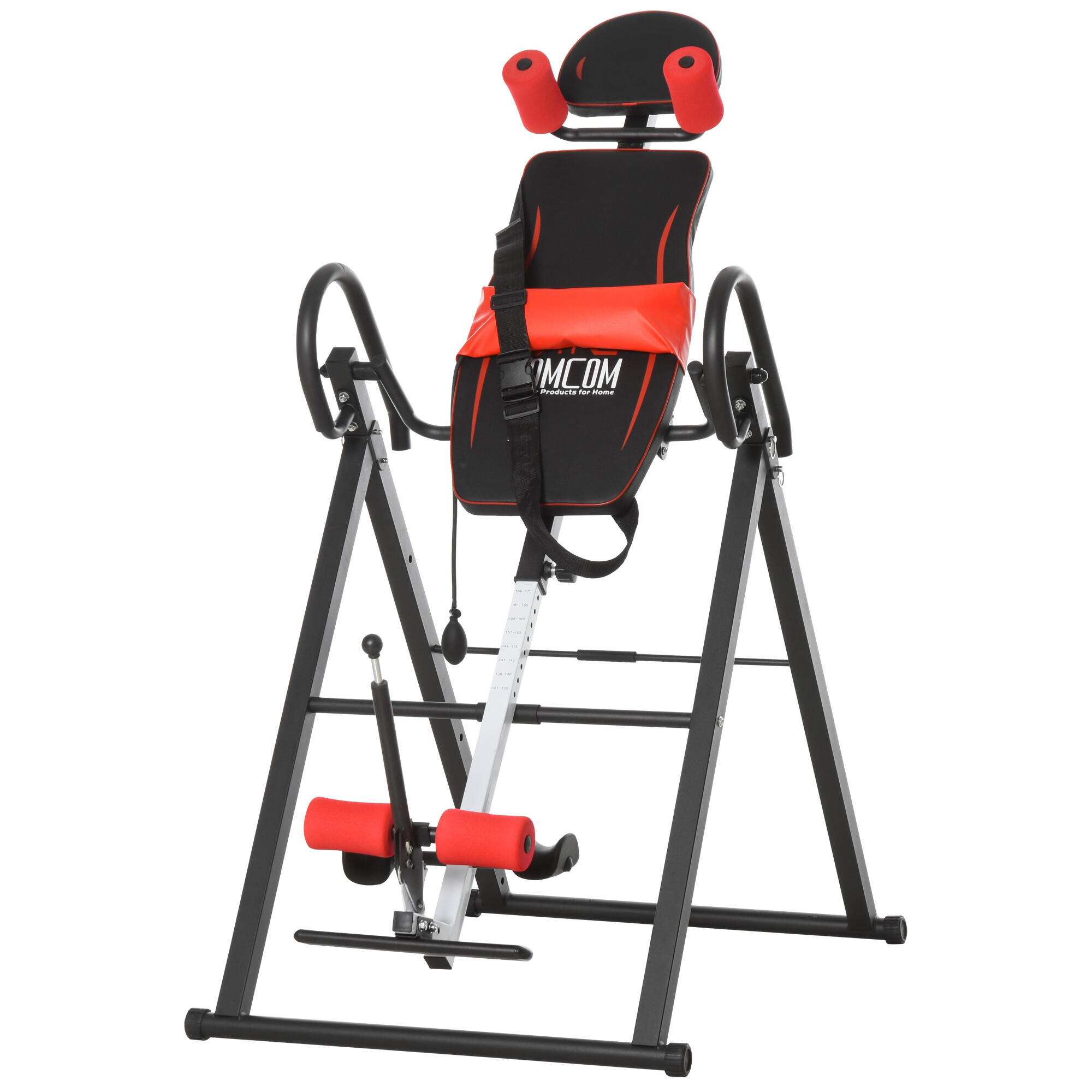Mesa de inversão 69cmx108cmx148cm preto, vermelho homcom