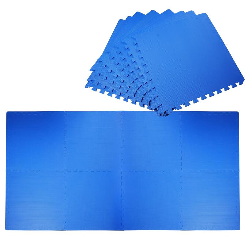 Alfombra puzzle para niños 8 piezas Homcom azul 60x60x1,2 cm EVA