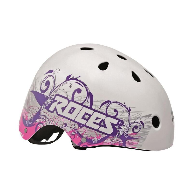 Roces Tattoo Aggressive helm wit/blauw/roze