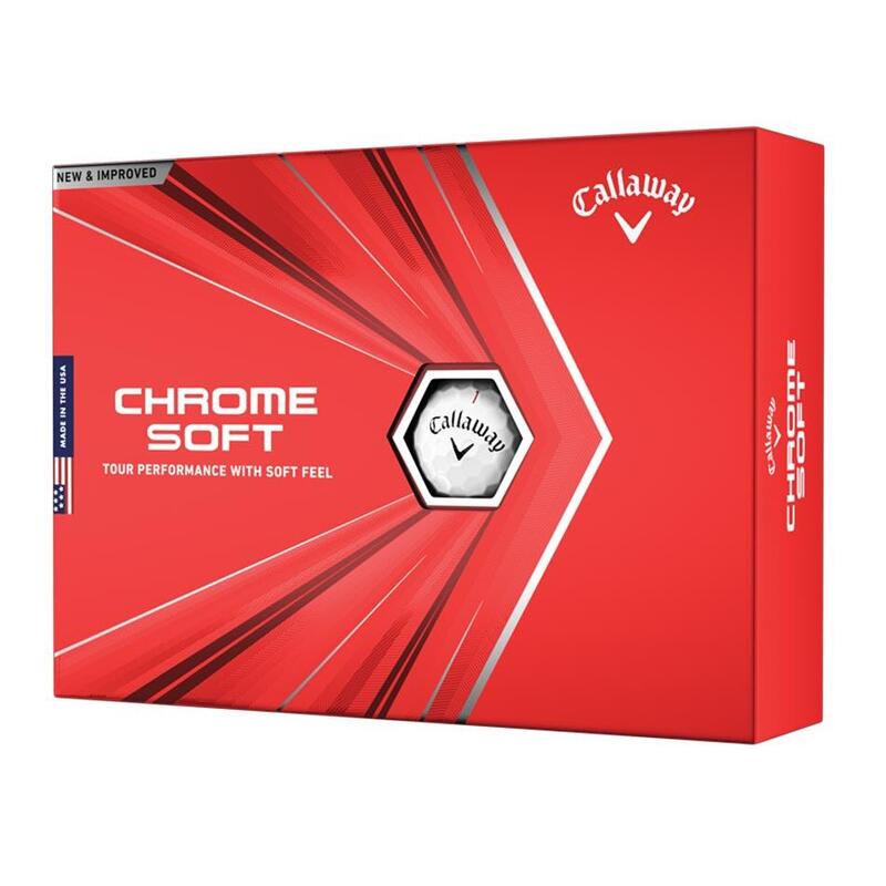 Boite de 12 Balles de Golf Callaway Chrome Soft Blanches