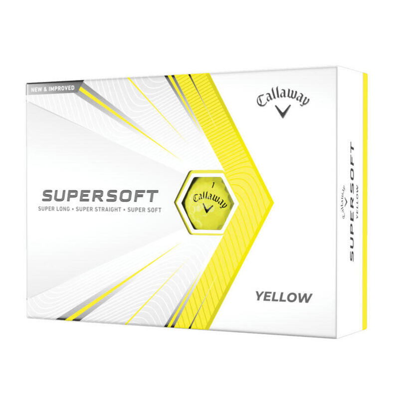 Boite de 12 Balles de Golf Callaway Supersoft Jaunes
