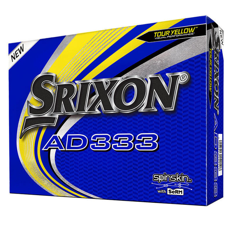 Boîte de 12 Balles de Golf Srixon AD333 Jaune