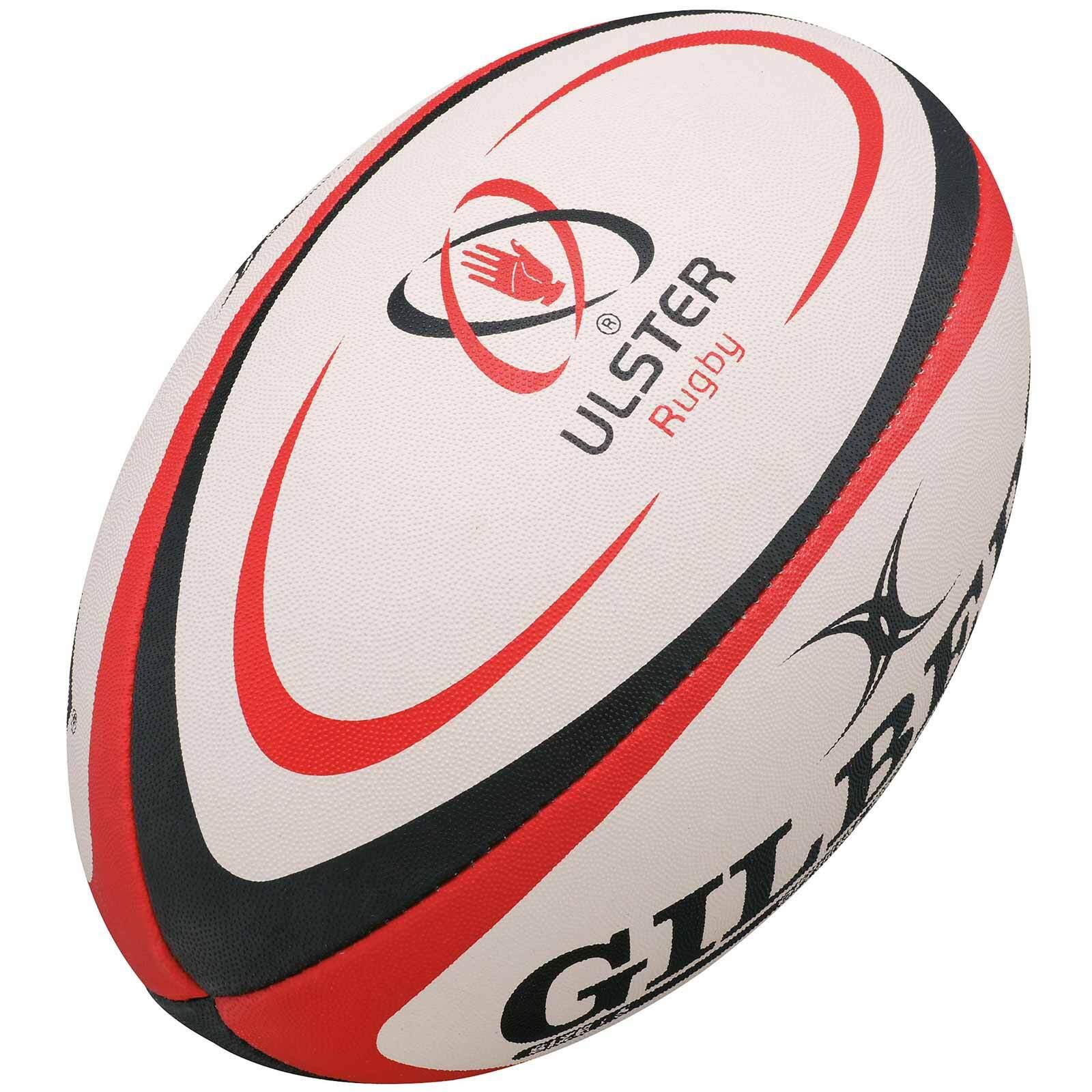 Gilbert - Ballon De Rugby Gilbert Ulster - Ballon De Rugby - Blanc|noir - 5 - Decathlon