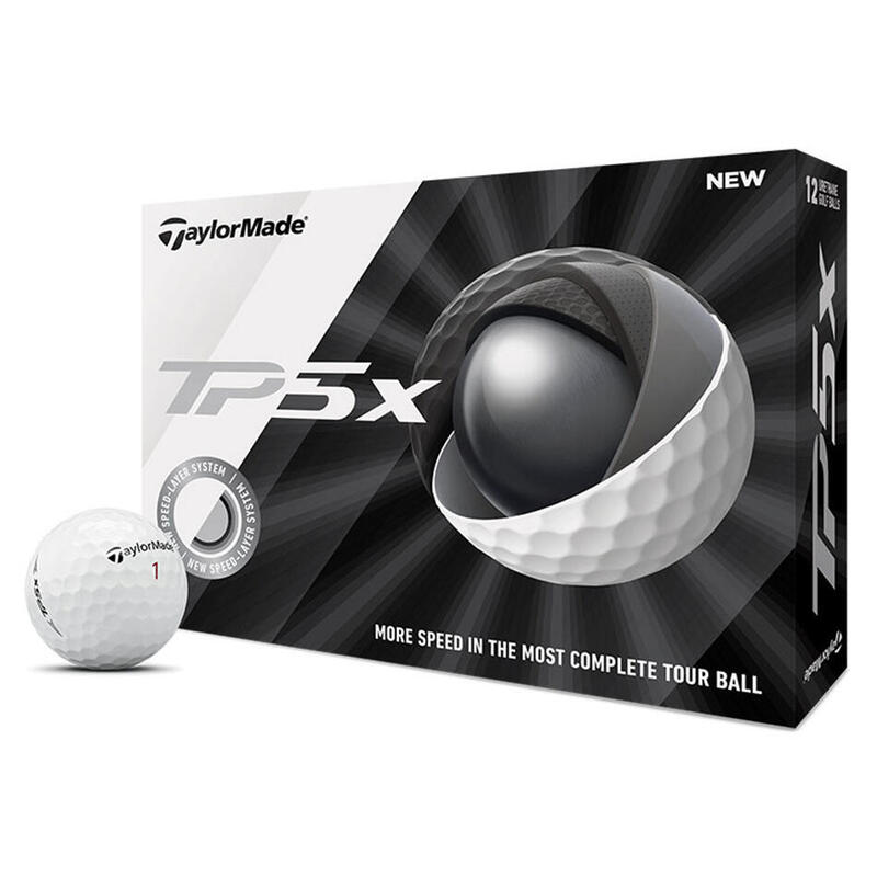 Boite de 12 Balles de Golf TaylorMade TP5 X Blanches