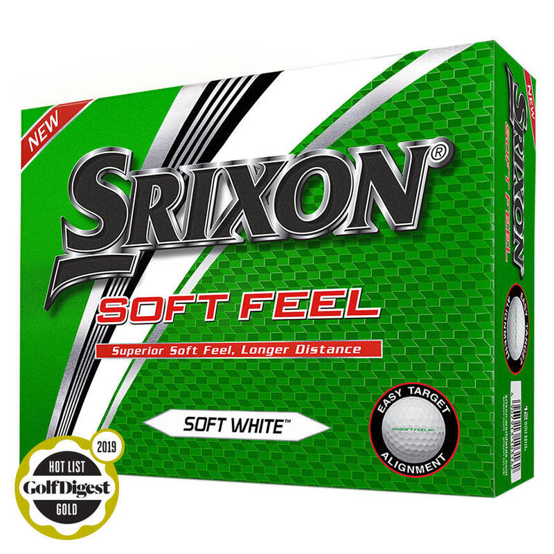 Boîte de 12 Balles de Golf Srixon Soft Feel Blanche