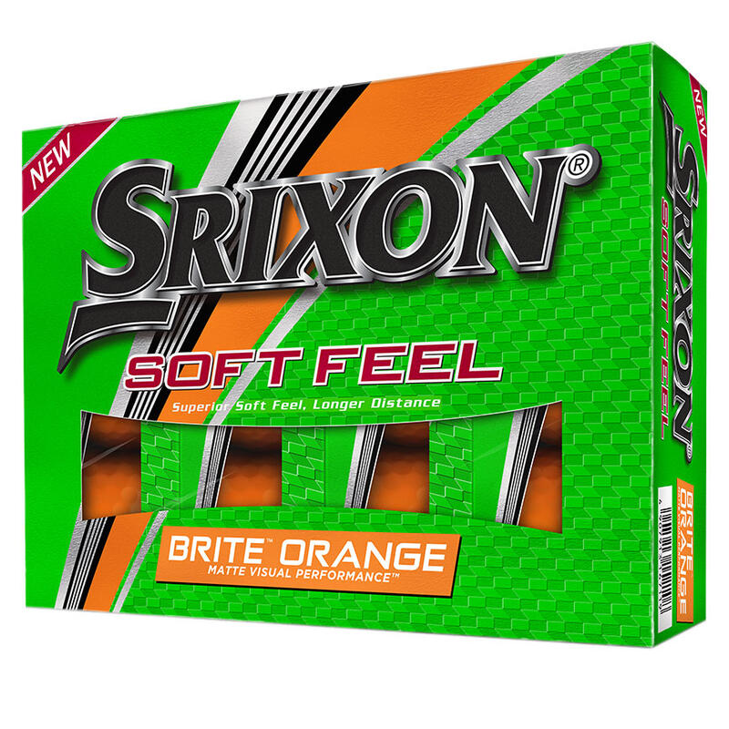 Boîte de 12 Balles de Golf Srixon Soft Feel Brite Orange