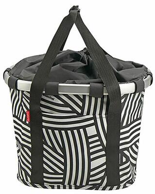 Voorwielmand "bike basket". zebra