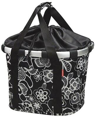 Bike basket" voormand fleur-zwart