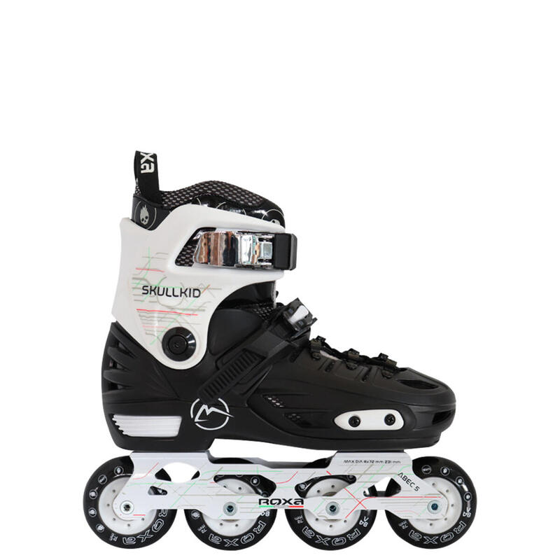 PATINES LÍNEA NIÑOS AJUSTABLE Skull Kid negro y blanco