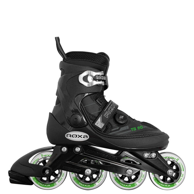 PATINES LÍNEA TB90 ROXA FITNESS NEGRO-VERDE