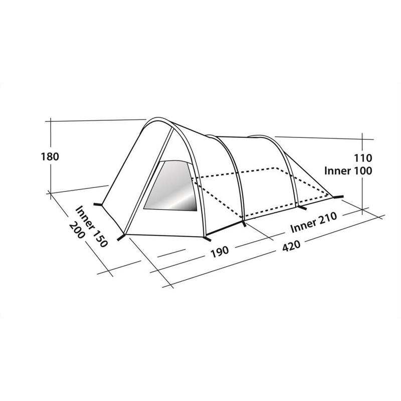 Easy Camp Tente gonflable Blizzard 300 Gris et Bleu 120251