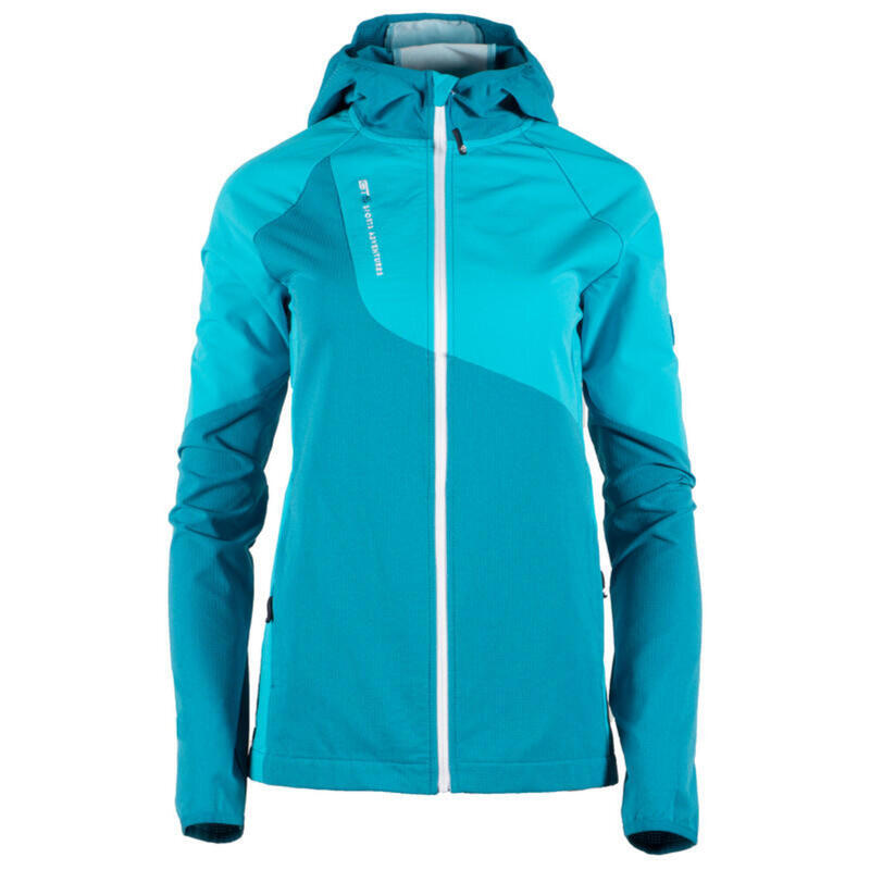 Chaqueta GTS 4039 L senderismo mujer, tejido superstrech azul.