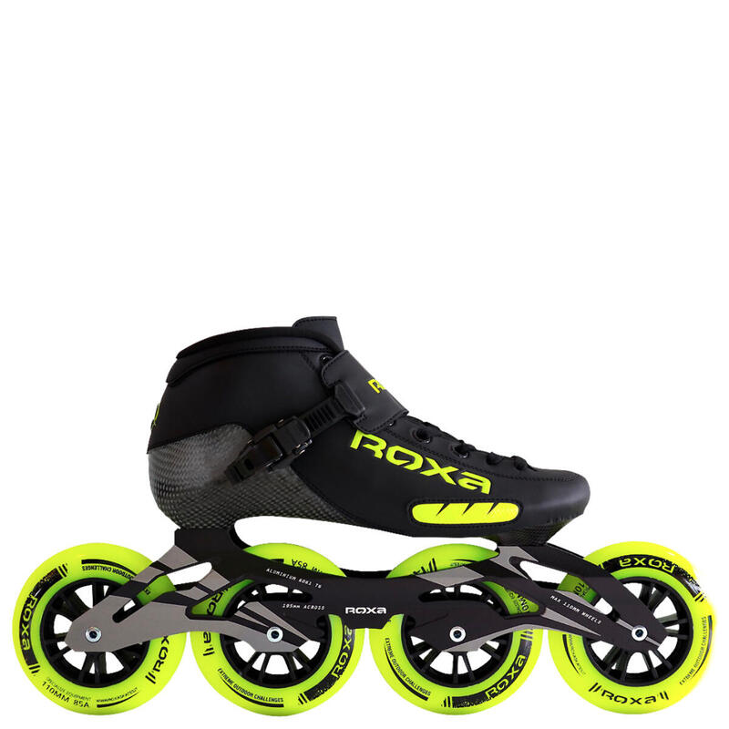 PATINES VELOCIDAD 110mm ROXA F-40 negro y fluorescente