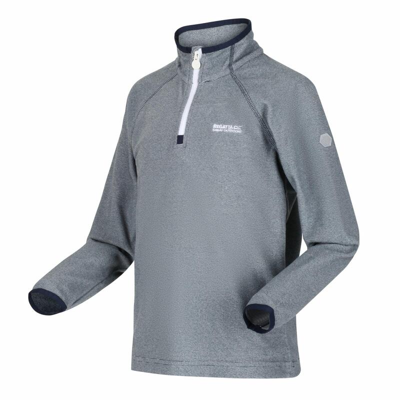 Loco Polaire de randonnée zippé à moitié pour enfant - Gris clair