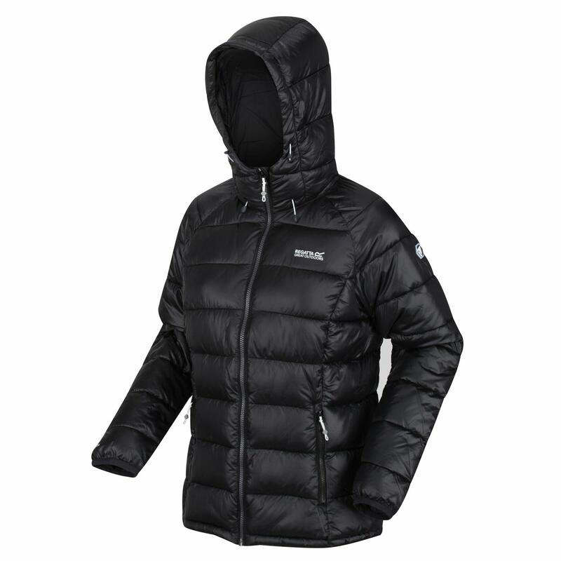 Toploft Veste de randonnée isolée garnie de duvet pour femme - Le noir