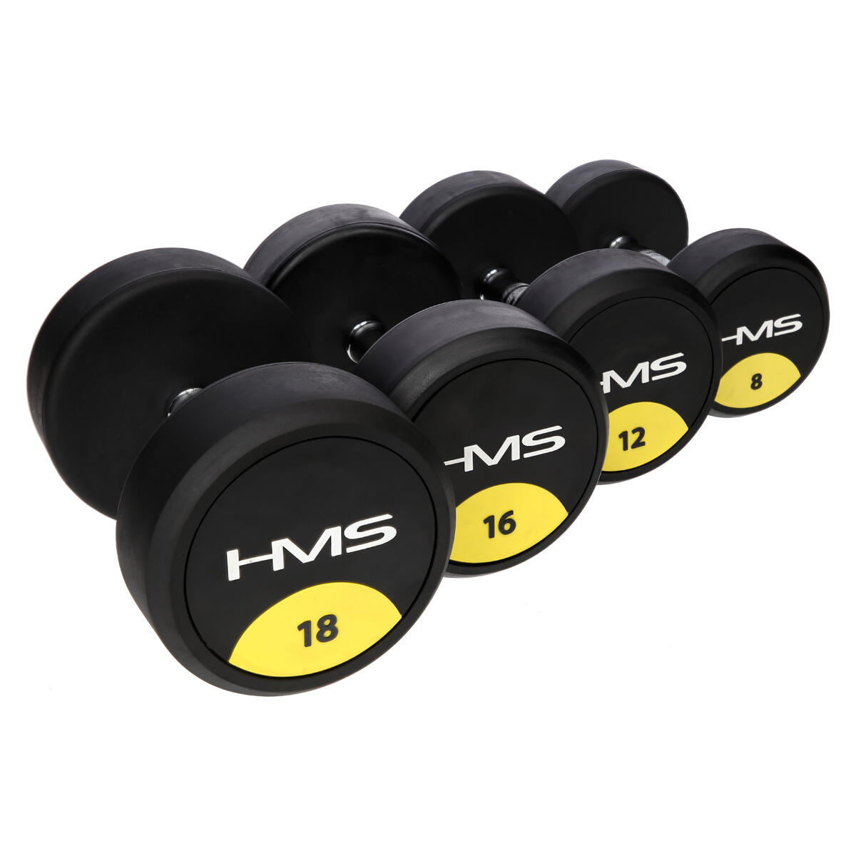 Pogumovaná jednoruční činka HMS HG Pro 18 kg 6/7