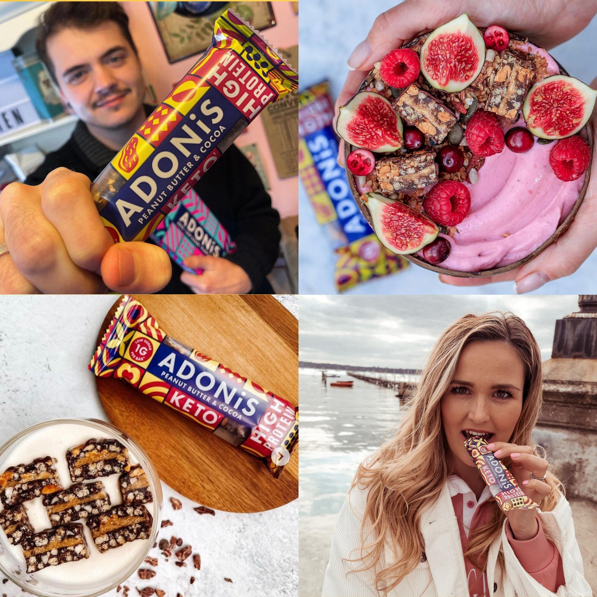 Keto High Protein Bar 45g Adonis (lot de 16) 4/6