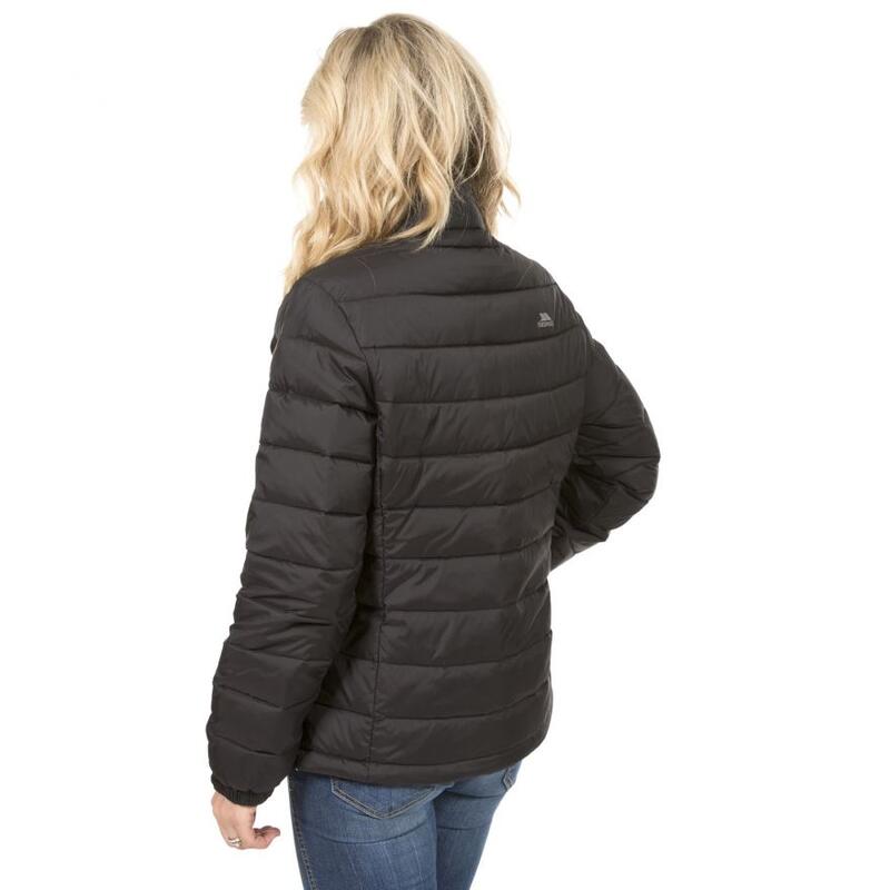 Womens Letty Daunen Jacke mit Reißverschluss Damen Schwarz