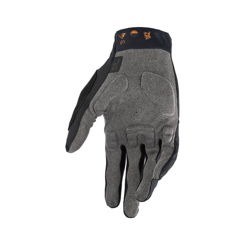 Handschoen MTB 1.0 Gewatteerde Palm Handschoenen Zwart