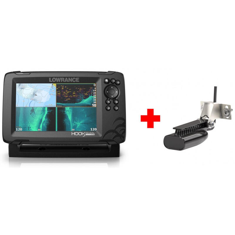 Sondeur GPS LOWRANCE HOOK REVEAL 7 + sonde TA HDI grandes profondeurs