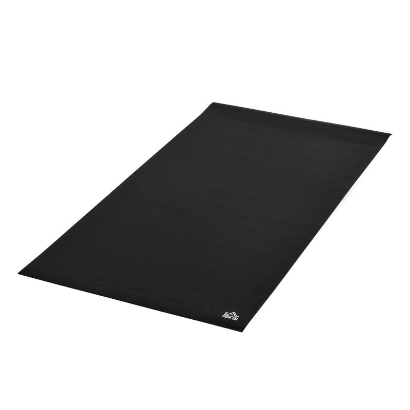 Tapete de chão para equipamentos de fitness 6mm 180x90cm Preto