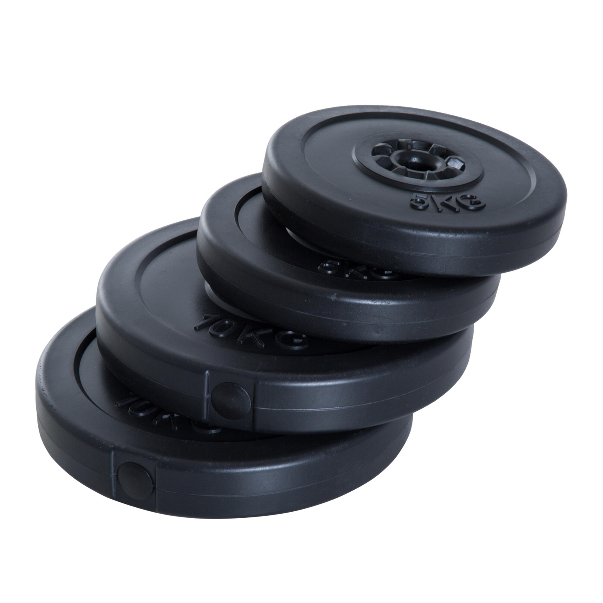 Conjunto de 4 Discos de Musculação HOMCOM Ø32x5,5 cm Preto 2/7