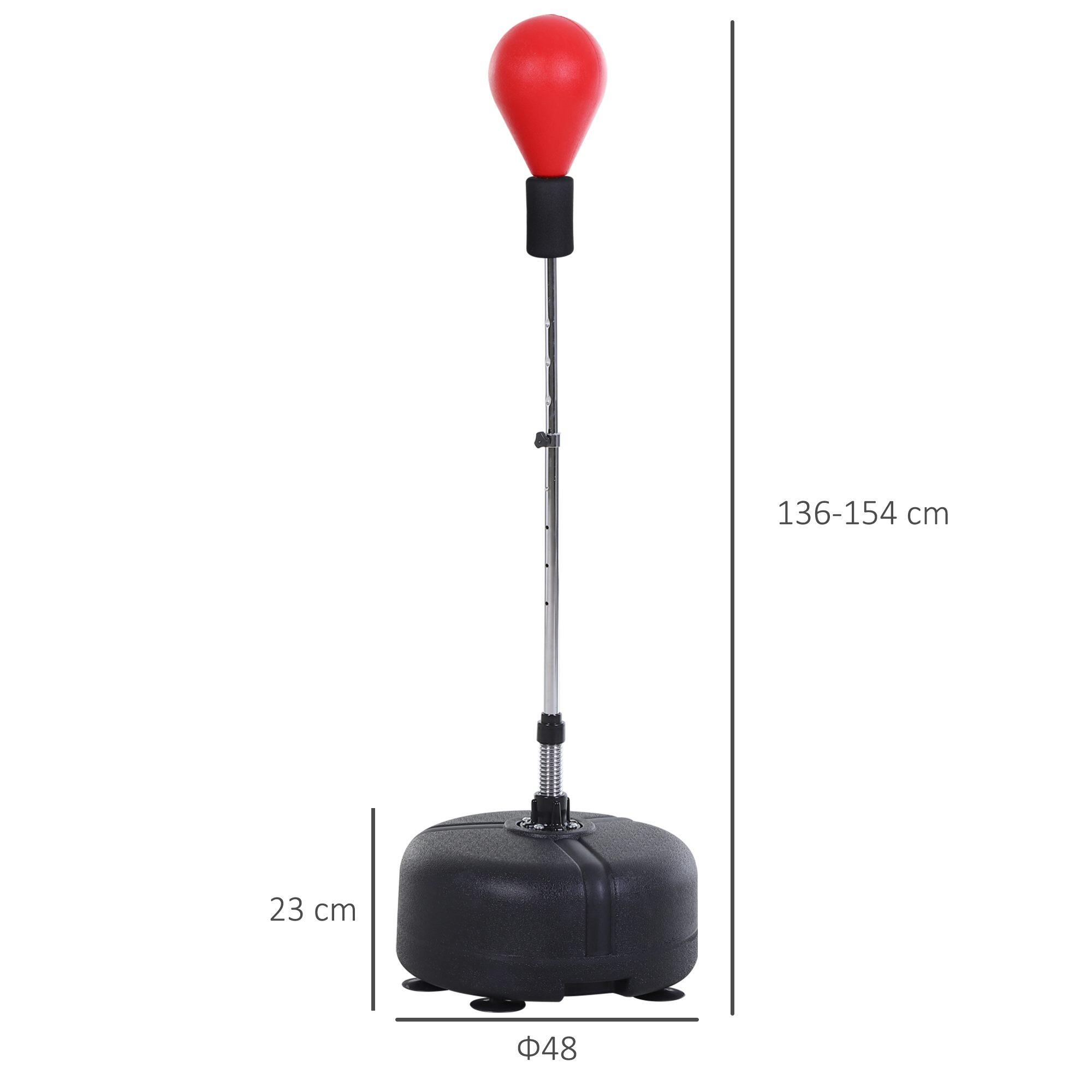 Saco de Boxeo de Pie HOMCOM Ø48x154 cm Rojo, Negro 3/7