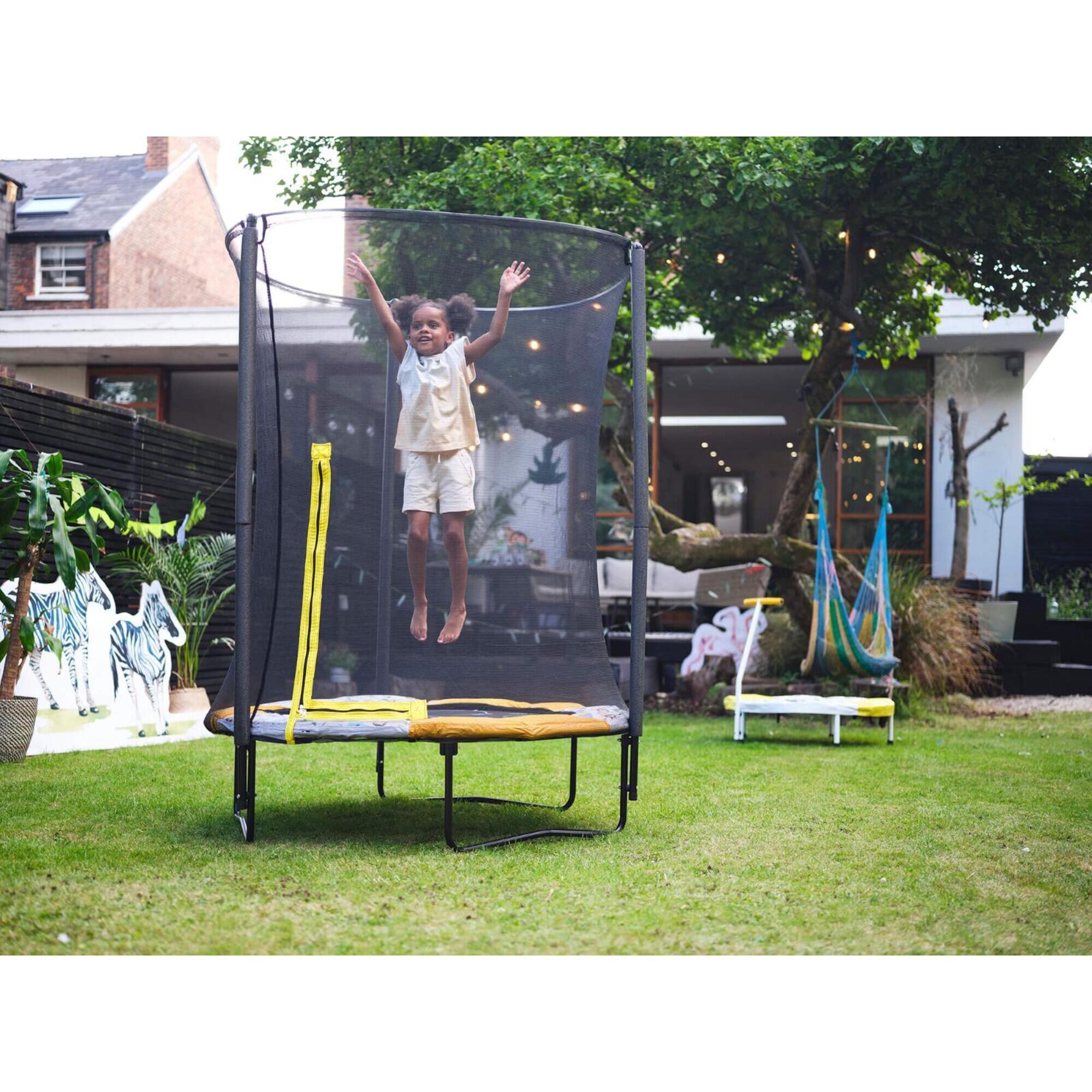 4.5 ft shop trampoline with enclosure