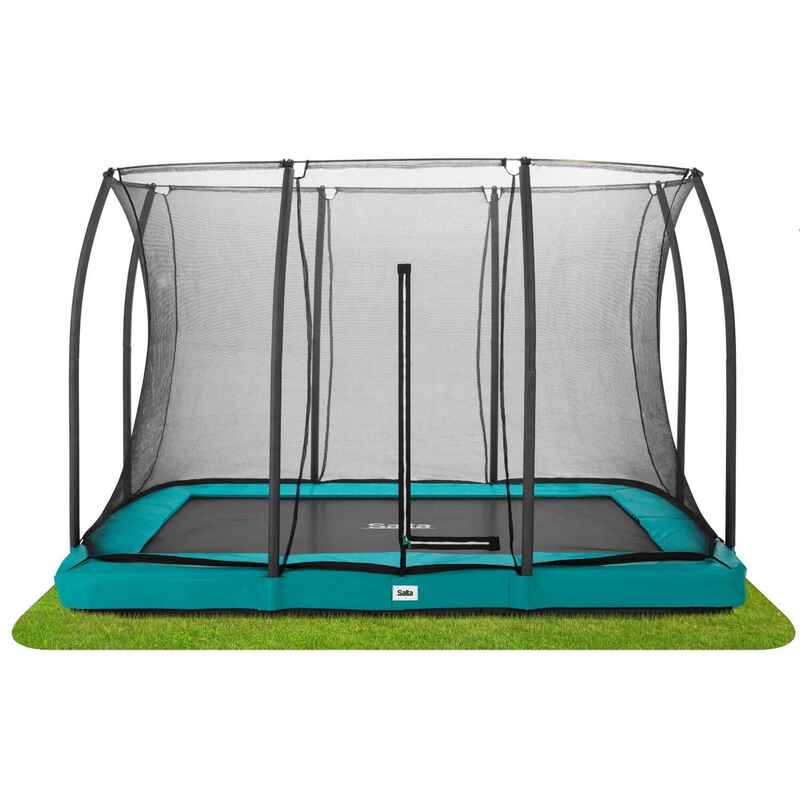 Trampolin - Comfort Edition Ground - 305 x 214 cm - Rechteckig Graun