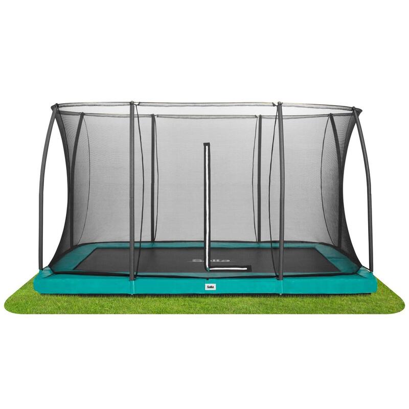 Trampoline - Comfort Edition Ground - 366x244cm - Rechthoekig Groen