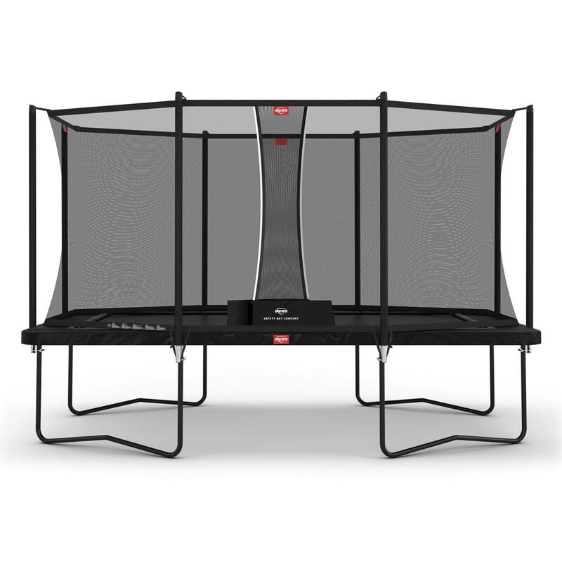 BERG trampoline rectangulaire Favorit sur pied noir 410 cm + filet de sécurité