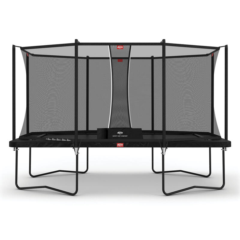 BERG Trampolin rechteckig Favorit Regular schwarz 410 cm mit Sicherheitsnetz